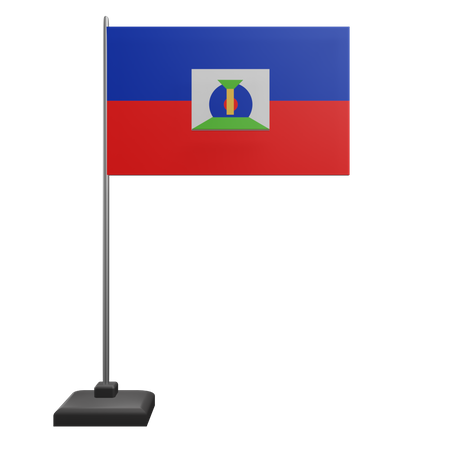 Bandera de haití  3D Icon
