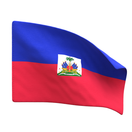 Bandera de haití  3D Icon