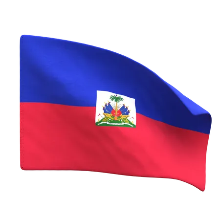 Bandera de haití  3D Icon