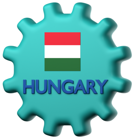 Bandera de hungría  3D Icon