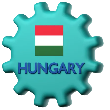 Bandera de hungría  3D Icon
