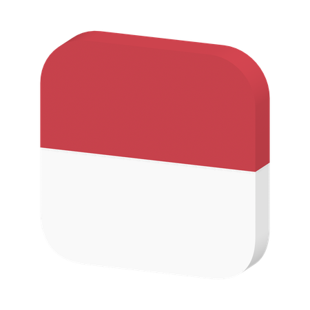 Bandera de indonesia  3D Icon