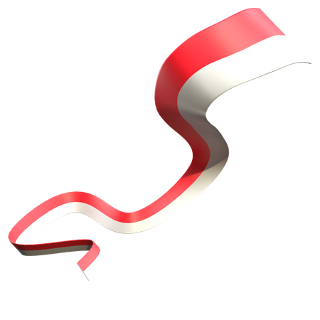 Bandera de indonesia  3D Icon