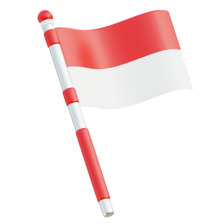 Bandera de indonesia  3D Icon