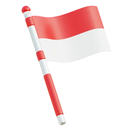 Bandera de indonesia  3D Icon