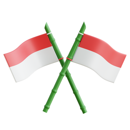 Bandera de indonesia  3D Icon