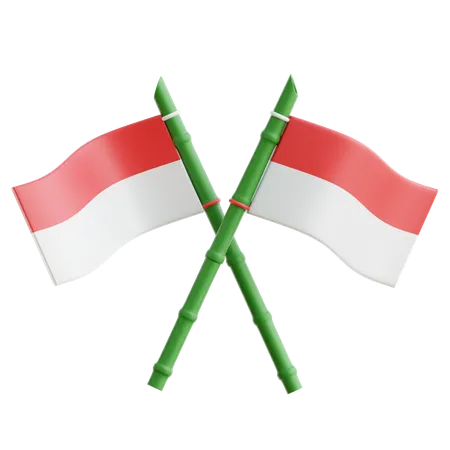 Bandera de indonesia  3D Icon