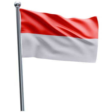 Bandera de indonesia  3D Icon