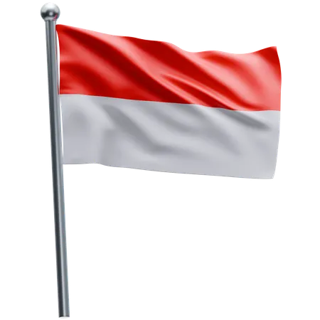 Bandera de indonesia  3D Icon