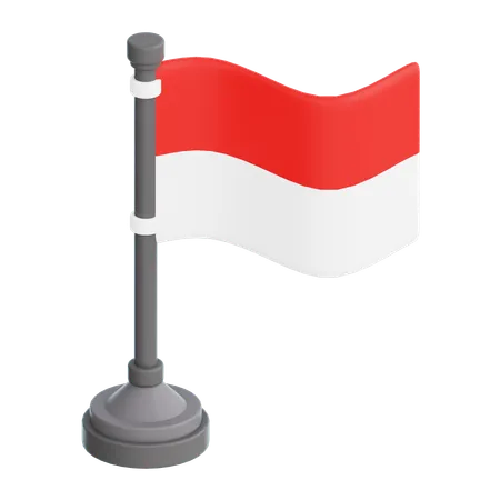 Bandera de indonesia  3D Icon