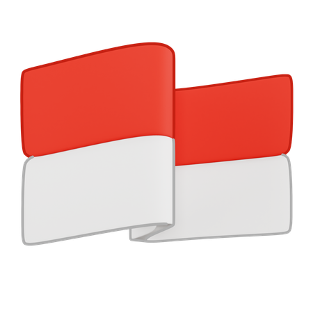 Bandera de indonesia  3D Icon