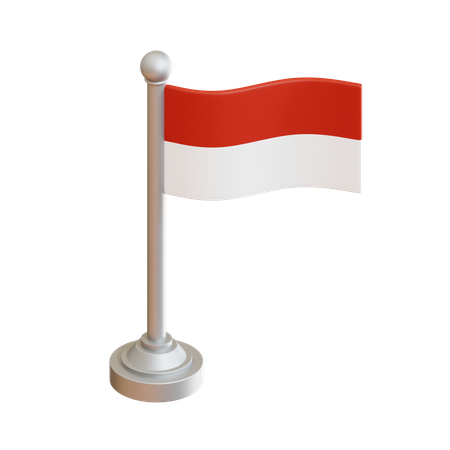 Bandera de indonesia  3D Icon