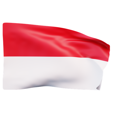 Bandera de indonesia  3D Icon