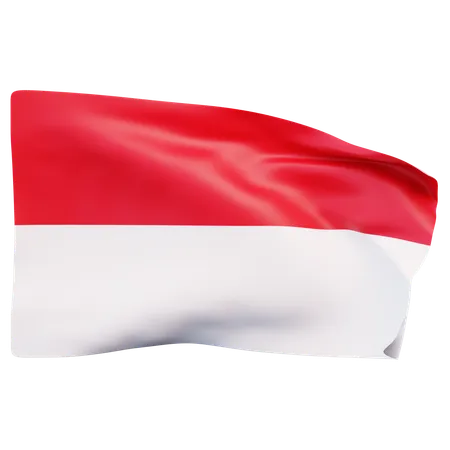 Bandera de indonesia  3D Icon