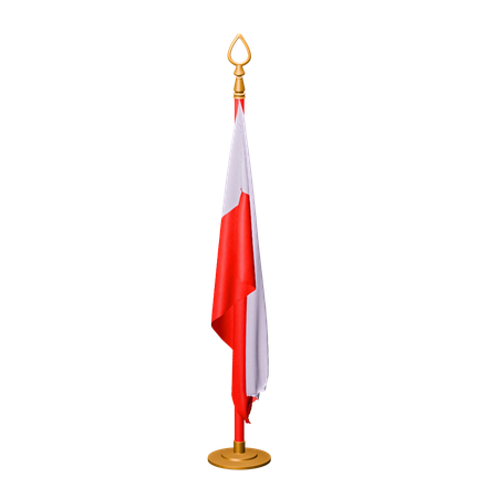 Bandera de indonesia  3D Icon