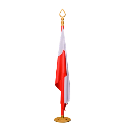 Bandera de indonesia  3D Icon