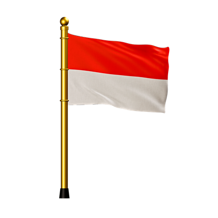 Bandera de indonesia  3D Icon