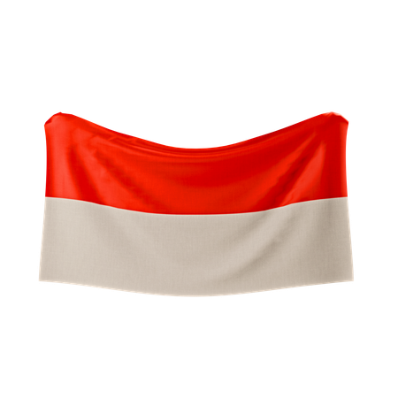 Bandera de indonesia  3D Icon