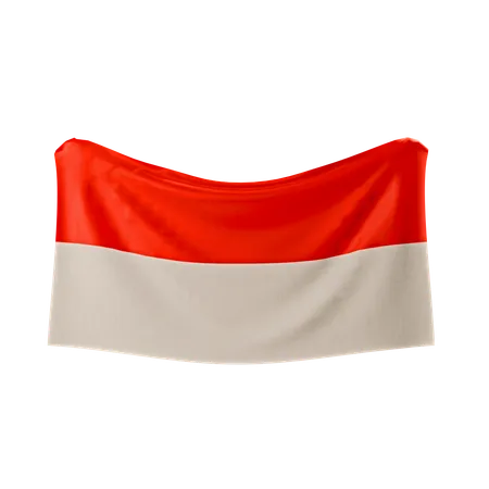 Bandera de indonesia  3D Icon