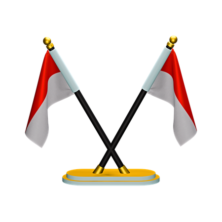 Bandera de indonesia  3D Icon