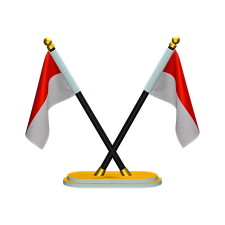 Bandera de indonesia  3D Icon