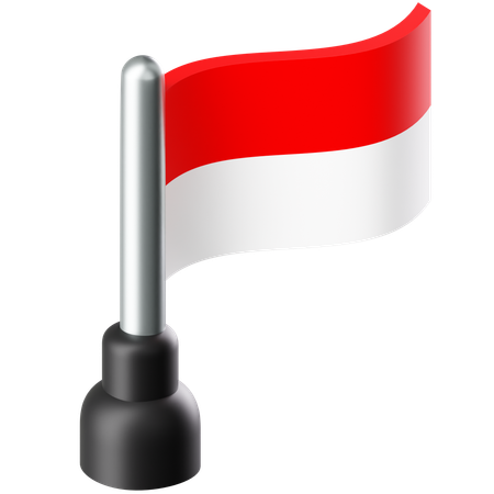 Bandera de indonesia  3D Icon