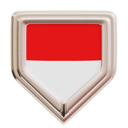 Bandera de indonesia  3D Icon