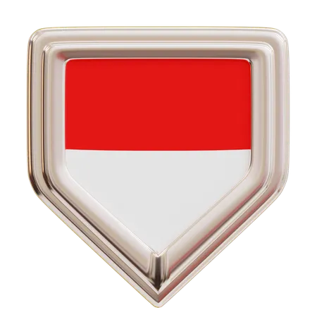 Bandera de indonesia  3D Icon