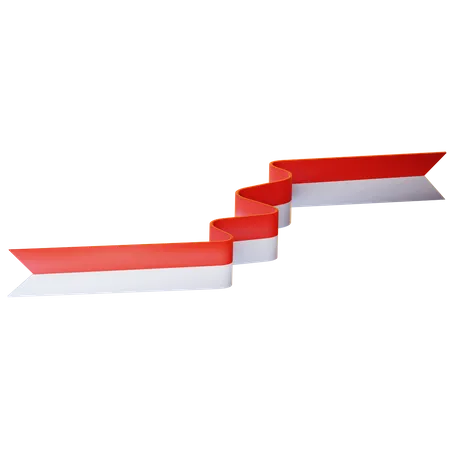 Bandera de indonesia  3D Illustration