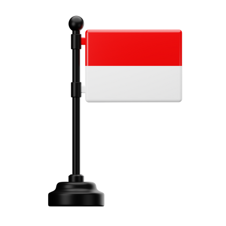 Bandera de indonesia  3D Icon