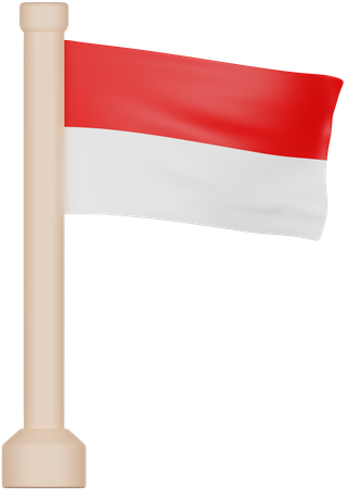 Bandera de indonesia  3D Icon