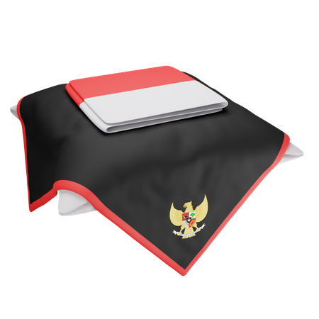 Bandera de indonesia  3D Illustration