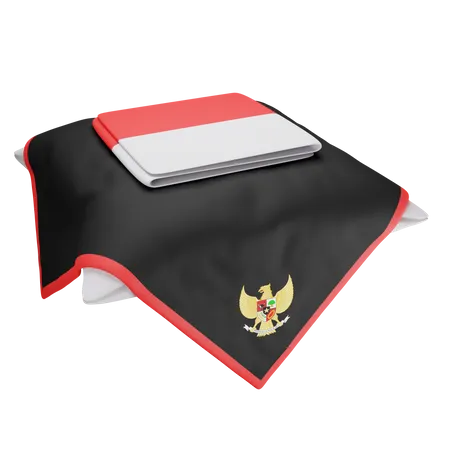 Bandera de indonesia  3D Illustration