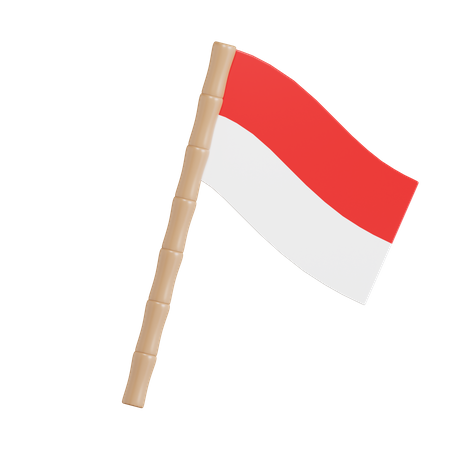 Bandera de indonesia  3D Icon