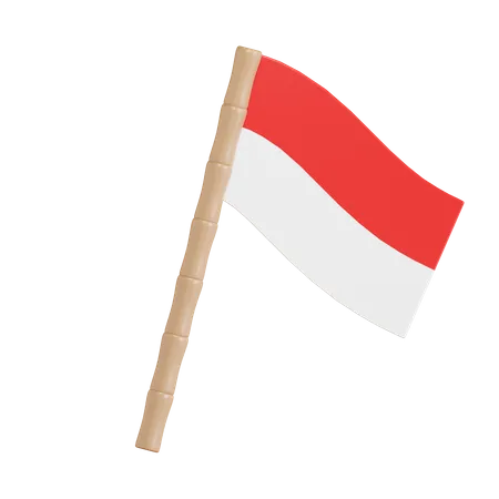 Bandera de indonesia  3D Icon