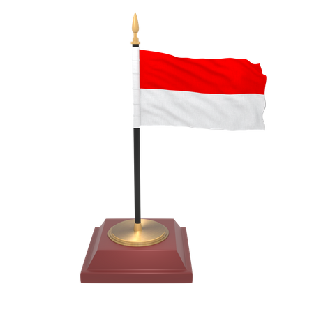 Bandera de indonesia  3D Icon