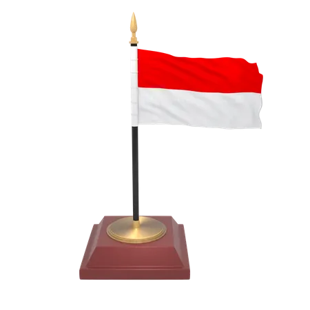 Bandera de indonesia  3D Icon