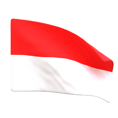 Bandera de indonesia  3D Icon