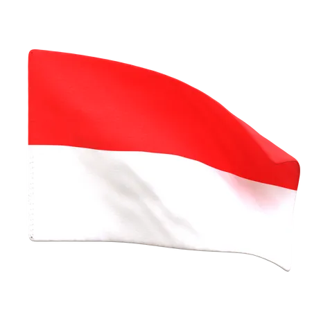 Bandera de indonesia  3D Icon