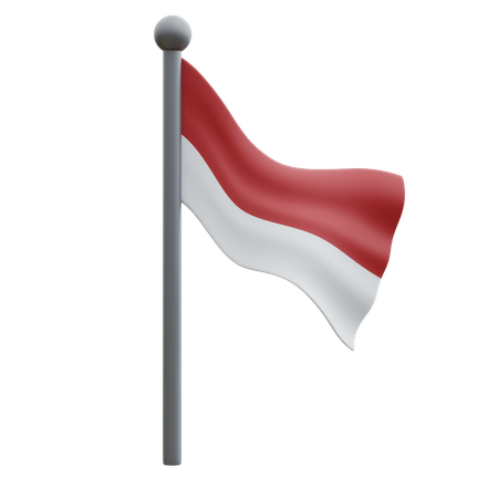 Bandera de indonesia  3D Icon