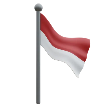 Bandera de indonesia  3D Icon