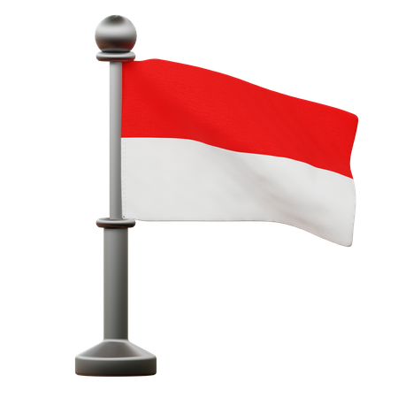 Bandera de indonesia  3D Icon