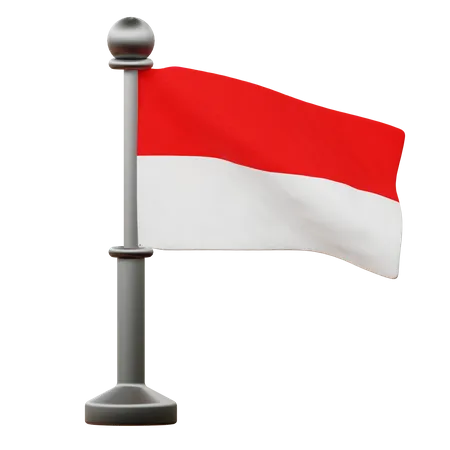 Bandera de indonesia  3D Icon