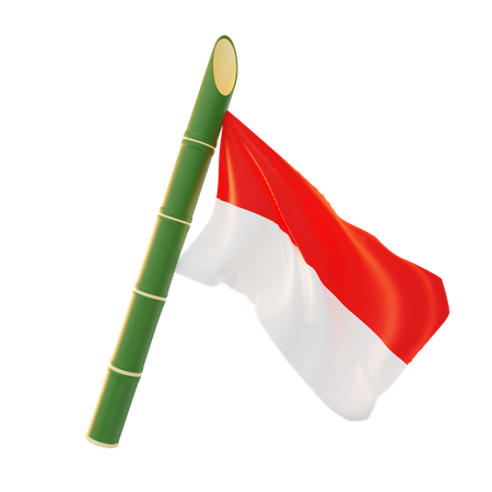 Bandera de indonesia  3D Icon