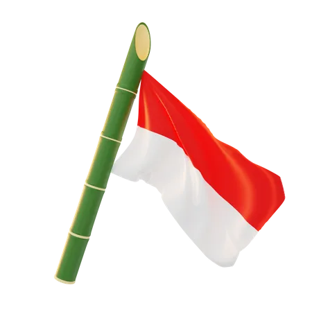 Bandera de indonesia  3D Icon