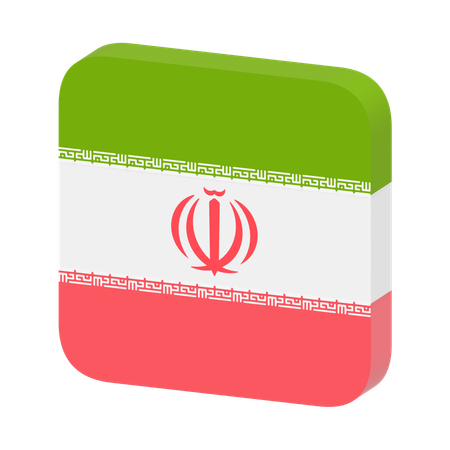 Bandera de irán  3D Icon