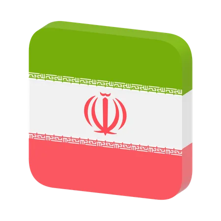 Bandera de irán  3D Icon