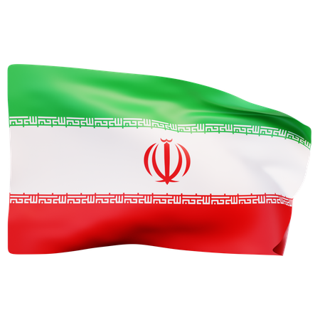 Bandera de irán  3D Icon