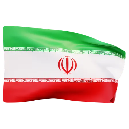 Bandera de irán  3D Icon