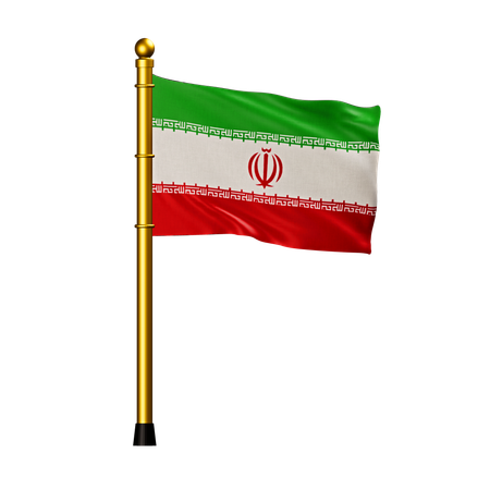 Bandera de irán  3D Icon